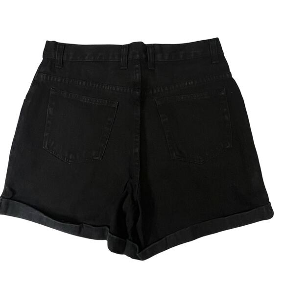 No Boundaries Black High Waist Denim Shorts Size 11/12 Women’s Vintage Look - Picture 2 of 6